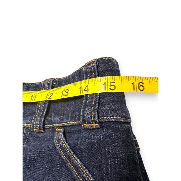 Y2K Old Navy Dark Blue Denim Mini Cargo Pocket Skirt Size 2 - Picture 3 of 9